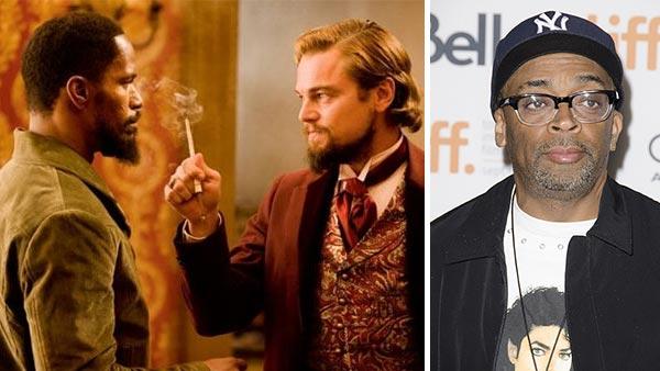 Jamie Foxx and Leonardo DiCaprio appear in a scene from the 2012 movie Django Unchained. / Spike Lee arrives at the premiere for the Michael Jackson film Bad 25 at Ryerson Theatre during the Toronto International Film Festival on Sept. 15, 2012. - Provided courtesy of Andrew Cooper / The Weinstein Company / Arthur Mola / Invision / AP Jamie Foxx and Leonardo DiCaprio appear in a scene from the 2012 movie Django Unchained. / Spike Lee arrives at the premiere for the Michael Jackson film Bad 25 at Ryerson Theatre during the Toronto International Film Festival on Sept. 15, 2012. - Provided courtesy of Andrew Cooper / The Weinstein Company / Arthur Mola / Invision / AP