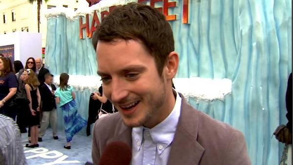 Elijah Wood talks to OnTheRedCarpet.com at the Hollywood premiere of 'Happy Feet Two.'