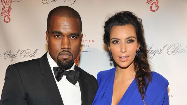 Kanye West and Kim Kardashian attend Denise Rich's annual Angel Ball at Cipriani Wall Street in New York City on Oct. 22, 2012.