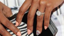 Brandy shows off her engagement ring at a New Years Eve party she hosted at the LAVO nightclub in Las Vegas on Dec. 31, 2012. The singer reportedly got engaged to Ryan Press earlier in the month. - Provided courtesy of Al Powers / Powers Imagery