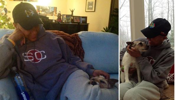 Robin Roberts and her dog, KJ, appear in these photos posted on her Twitter page on Dec. 29, 2012. - Provided courtesy of twitter.com/RobinRoberts Robin Roberts and her dog, KJ, appear in these photos posted on her Twitter page on Dec. 29, 2012. - Provided courtesy of twitter.com/RobinRoberts