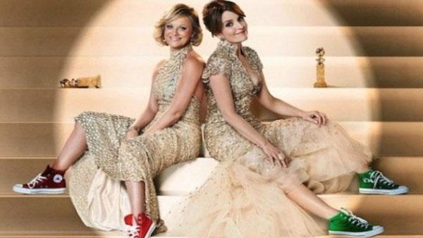 Tina Fey and Amy Poehler appear in a promo photo for the 2013 Golden Globe Awards. - Provided courtesy of Golden Globes Tina Fey and Amy Poehler appear in a promo photo for the 2013 Golden Globe Awards. - Provided courtesy of Golden Globes