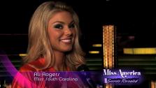 Ali Rogers, Miss South Carolina 2012, appears in a behind-the-scenes interview for the Live Well Networks Miss America: Secrest Revealed, airing Jan. 7 - Jan. 11, 2013. - Provided courtesy of Live Well Network