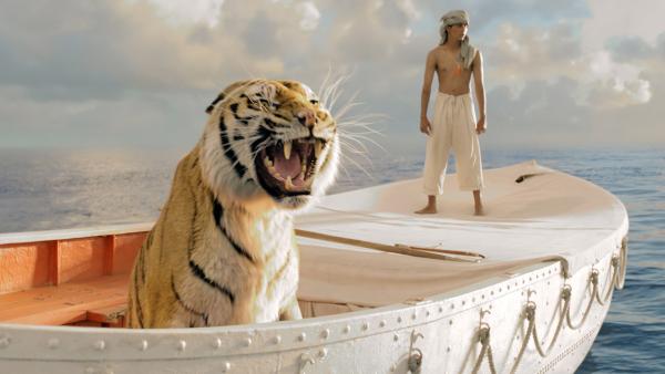 Suraj Sharma appears in a scene from the 2012 film 'Life of Pi.' / Ang Lee appears on the set of 'Life of Pi.'