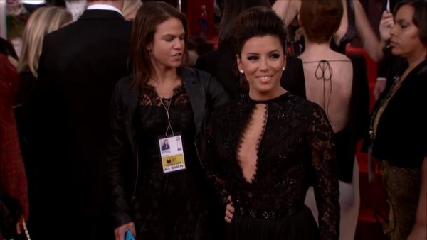 Eva Longoria appears at the 2013 Golden Globe Awards in Beverly Hills, California on Jan. 13, 2013.