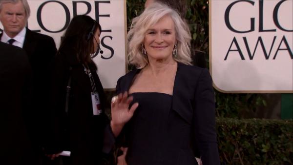 Glenn Close appears at the 2013 Golden Globe Awards in Beverly Hills, California on Jan. 13, 2013.