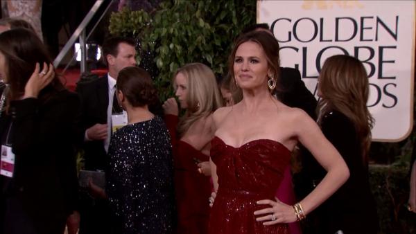 Jennifer Garner appears at the 2013 Golden Globe Awards in Beverly Hills, California on Jan. 13, 2013.
