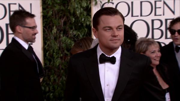Leonardo DiCaprio appears at the 2013 Golden Globe Awards in Beverly Hills, California on Jan. 13, 2013.