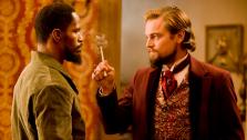 Jamie Foxx and Leonardo DiCaprio appear in a scene from the 2012 movie Django Unchained.