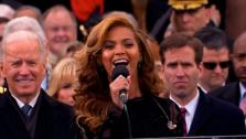Beyonce performs the national anthem after President Barack Obamas ceremonial swearing-in ceremony during the 57th Presidential Inauguration. - Provided courtesy of ABCNews