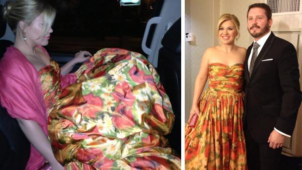 Kelly Clarkson wore this strapless Oscar de la Renta floral gown to the Inaugural Ball honoring President Barack Obama on Jan. 21, 2013. She attended with her fiance, Brandon Blackstock. - Provided courtesy of twitter.com/kelly_clarkson / pic.twitter.com/6cl1lo4G / pic.twitter.com/hmZWfqso Kelly Clarkson wore this strapless Oscar de la Renta floral gown to the Inaugural Ball honoring President Barack Obama on Jan. 21, 2013. She attended with her fiance, Brandon Blackstock. - Provided courtesy of twitter.com/kelly_clarkson / pic.twitter.com/6cl1lo4G / pic.twitter.com/hmZWfqso