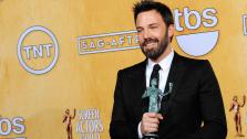 Actor Ben Affleck poses backstage with the award for best cast in a motion picture for Argo at the 19th Annual Screen Actors Guild Awards at the Shrine Auditorium in Los Angeles on Sunday Jan. 27, 2013.