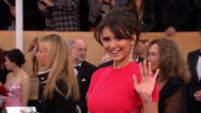 Nina Dobrev (The Vampire Diaries) poses on the red carpet at the 2013 SAG Awards in Los Angeles on Jan. 27, 2012. - Provided courtesy of OTRC