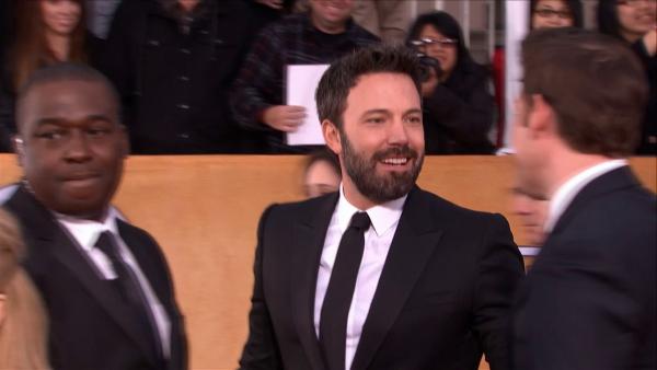 Ben Affleck and John Krasinki appear on the red carpet at the 2013 SAG Awards in Los Angeles on Jan. 27, 2012.