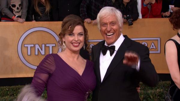 Dick Van Dyke, 87, and his wife, Arlene Silver,41, pose on the red carpet at the 2013 SAG Awards in Los Angeles on Jan. 27, 2012.