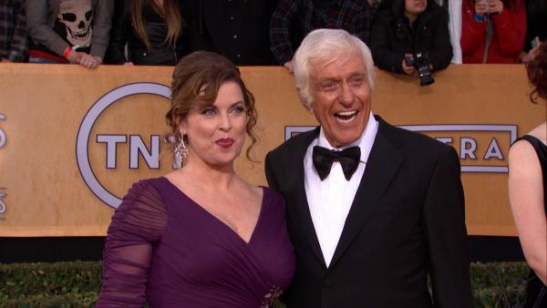 Dick Van Dyke, 87, and his wife, Arlene Silver,41, pose on the red carpet at the 2013 SAG Awards in Los Angeles on Jan. 27, 2012.