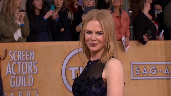 Nicole Kidman poses on the red carpet at the 2013 SAG Awards in Los Angeles on Jan. 27, 2012.