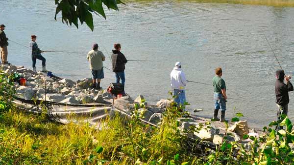 Anglers fish for salmon in Anchorage, Alaska in August 2011. - Provided courtesy of flickr.com/photos/acvbpr/6036918336/ Anglers fish for salmon in Anchorage, Alaska in August 2011. - Provided courtesy of flickr.com/photos/acvbpr/6036918336/
