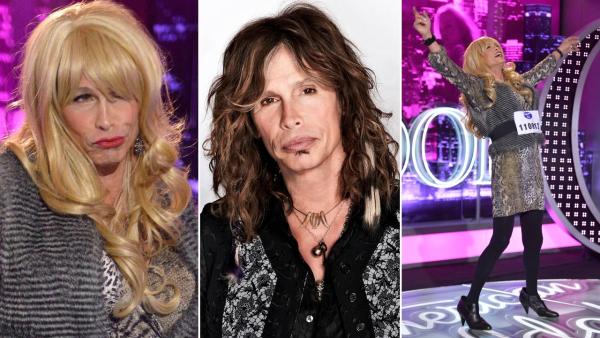 Steven Tyler appears on the January 31, 2013 episode of American Idol dressed in drag. / Tyler in a 2012 promotional photo for American Idol season 11. - Provided courtesy of Michael Becker / FOX Steven Tyler appears on the January 31, 2013 episode of American Idol dressed in drag. / Tyler in a 2012 promotional photo for American Idol season 11. - Provided courtesy of Michael Becker / FOX