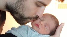 Shakiras boyfriend Gerard Pique and their son Milan appear in a photo posted on her website on Feb. 4, 2013. - Provided courtesy of shakira.com