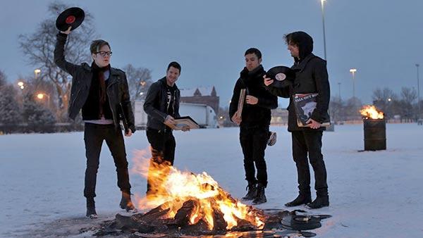 Fall Out Boy band memebers Patrick Stump, Pete Wentz, Joe Trohman, and Andy Hurley appear in a photo taken in Chicago on February 4, 2013. - Provided courtesy of falloutboyrock.com Fall Out Boy band memebers Patrick Stump, Pete Wentz, Joe Trohman, and Andy Hurley appear in a photo taken in Chicago on February 4, 2013. - Provided courtesy of falloutboyrock.com