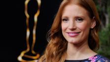 Jessica Chastain arrives at the 85th Academy Awards Nominees Luncheon at the Beverly Hilton Hotel on Monday, Feb. 4, 2013, in Beverly Hills, Calif.