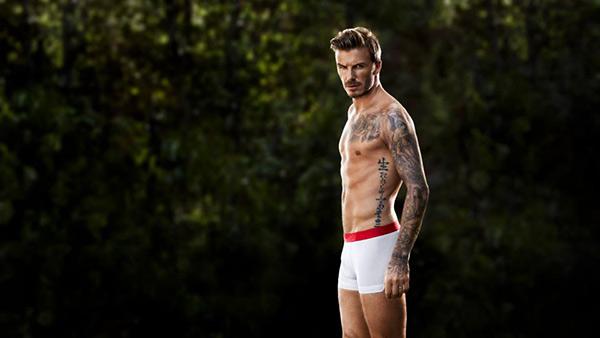 David Beckham appears in a photo for an 2013 H and M underwar ad campaign. - Provided courtesy of H and M David Beckham appears in a photo for an 2013 H and M underwar ad campaign. - Provided courtesy of H and M