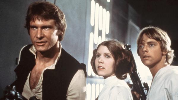 In this image provided by 20th Century-Fox Film Corporation, a scene from Star Wars movie released by 20th Century-Fox in 1977. From left are: Harrison Ford, Carrie Fisher, and Mark Hamill. - Provided courtesy of 20th Century-Fox Film Corporation In this image provided by 20th Century-Fox Film Corporation, a scene from Star Wars movie released by 20th Century-Fox in 1977. From left are: Harrison Ford, Carrie Fisher, and Mark Hamill. - Provided courtesy of 20th Century-Fox Film Corporation