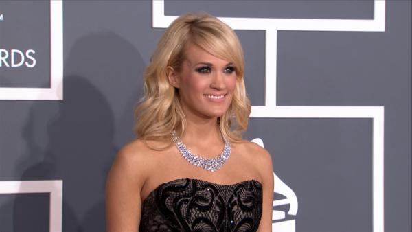 Carrie Underwood wears a $31 million necklace at the 2013 Grammys on Feb. 10, 2013. - Provided courtesy of OTRC Carrie Underwood wears a $31 million necklace at the 2013 Grammys on Feb. 10, 2013. - Provided courtesy of OTRC