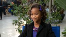 Quvenzhane Wallis talks to OTRC at the 85th Academy Awards Nominees Luncheon on February 4 at the Beverly Hilton hotel.