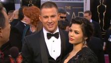 Channing Tatum and his wife, Jenna Dewan, talk to OTRC.com at the 2013 Oscars on Sunday, Feb. 24, 2013. - Provided courtesy of KABC
