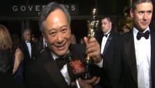 Ang Lee talks to OTRC.com before entering the Governors Ball after the 2013 Oscars. - Provided courtesy of OTRC