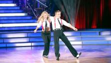 Dancing With the Stars two-time champion Julianne Hough hit dance floor with her brother and Dancing With the Stars three-time champion Derek Hough on Dancing With The Stars: The Result Show on Tuesday, October 11, 2011. - Provided courtesy of ABC / Adam Taylor