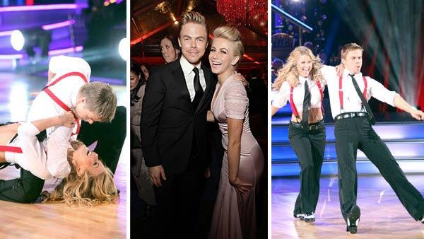 Julianne Hough dances with her brother Derek Hough on Dancing With The Stars: The Result Show on Oct. 11, 2011. / Derek Hough and Julianne Hough attend The Weinstein Companys Golden Globe Awards party on Jan. 13, 2013 in Beverly Hills, California. - Provided courtesy of ABC / Adam Taylor / Wireimage Photo for The Weinstein Company / Mike Windle Julianne Hough dances with her brother Derek Hough on Dancing With The Stars: The Result Show on Oct. 11, 2011. / Derek Hough and Julianne Hough attend The Weinstein Companys Golden Globe Awards party on Jan. 13, 2013 in Beverly Hills, California. - Provided courtesy of ABC / Adam Taylor / Wireimage Photo for The Weinstein Company / Mike Windle