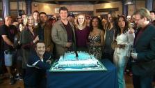 The cast of Castle appear in a photo from their 100th episode celebration on Feb. 27, 2013. - Provided courtesy of OTRC