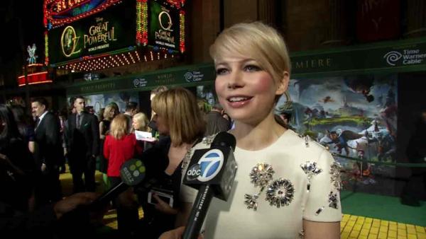 Michelle Williams talks to OTRC.com at the Oz the Great and Powerful premiere in Los Angeles on Feb. 13, 2013. - Provided courtesy of OTRC Michelle Williams talks to OTRC.com at the Oz the Great and Powerful premiere in Los Angeles on Feb. 13, 2013. - Provided courtesy of OTRC