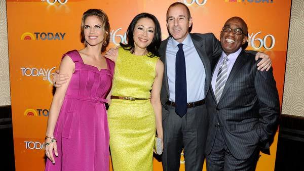 Natalie Morales, Ann Curry, Matt Lauer, and Al Roker arrive at the Edison Ballroom in New York to celebrate the 60th anniversary of the TODAY show. - Provided courtesy of Charles Sykes/NBC Natalie Morales, Ann Curry, Matt Lauer, and Al Roker arrive at the Edison Ballroom in New York to celebrate the 60th anniversary of the TODAY show. - Provided courtesy of Charles Sykes/NBC