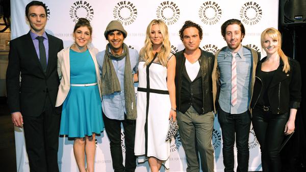 Pictured L to R: Jim Parsons, Mayim Bialik, Kunal Nayyar, Kaley Cuoco, Johnny Galecki, Simon Helberg and Melissa Rauch attend the Paley Center for Medias PaleyFest honoring the CBS show The Big Bang Theory at the Saban Theatre on March 13, 2013. - Provided courtesy of Kevin Parry for Paley Center for Media Pictured L to R: Jim Parsons, Mayim Bialik, Kunal Nayyar, Kaley Cuoco, Johnny Galecki, Simon Helberg and Melissa Rauch attend the Paley Center for Medias PaleyFest honoring the CBS show The Big Bang Theory at the Saban Theatre on March 13, 2013. - Provided courtesy of Kevin Parry for Paley Center for Media