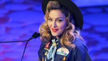 Singer Madonna addresses the audience at the 24th Annual GLAAD Media Awards at the Marriott Marquis on Saturday March 16, 2013 in New York. Madonna presented CNN news anchor Anderson Cooper with the Vito Russo Award. - Provided courtesy of Evan Agostini / AP