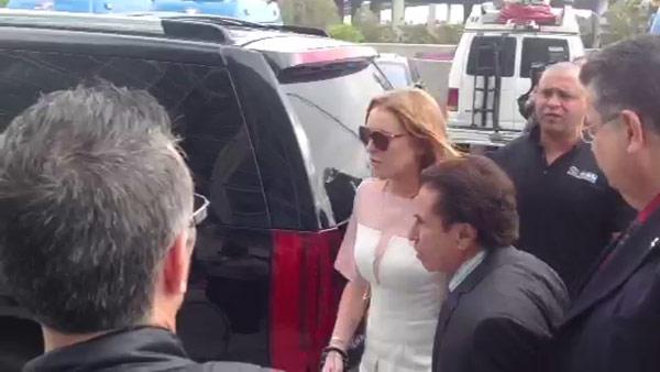 Lindsay Lohan arrives at a Los Angeles court for a trial over a 2012 car crash case on March 18, 2013. - Provided courtesy of OTRC Lindsay Lohan arrives at a Los Angeles court for a trial over a 2012 car crash case on March 18, 2013. - Provided courtesy of OTRC