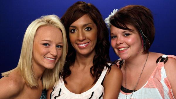 Maci Bookout, left, Farrah Abraham, center, and Catelynn Lowell of MTVs Teen Mom, pose for photos in New York on Monday, June 27, 2011. - Provided courtesy of AP Photo/Richard Drew Maci Bookout, left, Farrah Abraham, center, and Catelynn Lowell of MTVs Teen Mom, pose for photos in New York on Monday, June 27, 2011. - Provided courtesy of AP Photo/Richard Drew