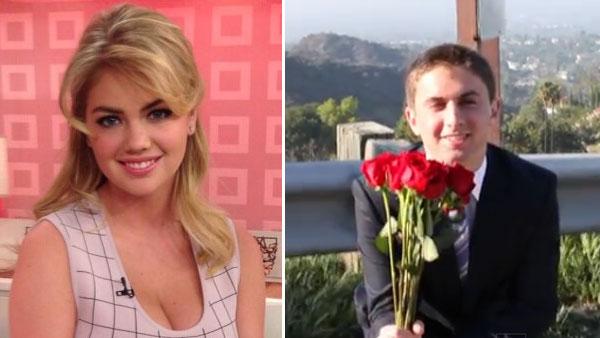 Kate Upton appears in a photo from her official Twitter account on Feb. 12, 2013. / Jake Davidson appears in a still from his 2013 video asking Kate Upton to his prom. - Provided courtesy of twitter.com/kateupton / youtube.com/taliamyers Kate Upton appears in a photo from her official Twitter account on Feb. 12, 2013. / Jake Davidson appears in a still from his 2013 video asking Kate Upton to his prom. - Provided courtesy of twitter.com/kateupton / youtube.com/taliamyers