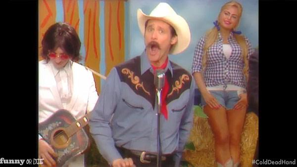 Jim Carrey appears in an anti-gun Funny or Die video posted in March 2013. - Provided courtesy of Funny Or Die