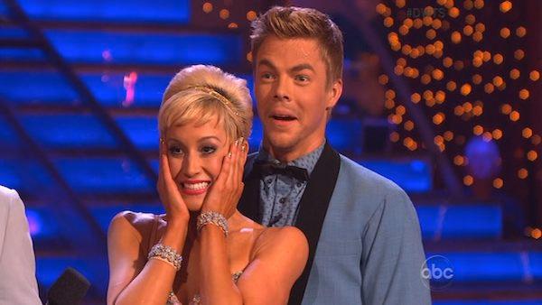 Singer and former American Idol contestant Kellie Pickler and her partner Derek Hough appear in a still from Dancing With The Stars on April 1, 2013. - Provided courtesy of ABC Singer and former American Idol contestant Kellie Pickler and her partner Derek Hough appear in a still from Dancing With The Stars on April 1, 2013. - Provided courtesy of ABC