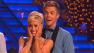 Singer and former American Idol contestant Kellie Pickler and her partner Derek Hough appear in a still from Dancing With The Stars on April 1, 2013.