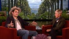 John Mayer appears with Ellen DeGeneres on The Ellen DeGeneres Show on April 1, 2013. - Provided courtesy of Warner Bros. Television