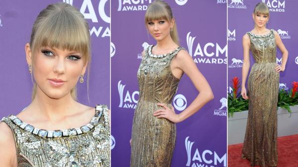 Singer Taylor Swift arrives at the 48th Annual Academy of Country Music Awards at the MGM Grand Garden Arena in Las Vegas on Sunday, April 7, 2013. - Provided courtesy of AP Singer Taylor Swift arrives at the 48th Annual Academy of Country Music Awards at the MGM Grand Garden Arena in Las Vegas on Sunday, April 7, 2013. - Provided courtesy of AP