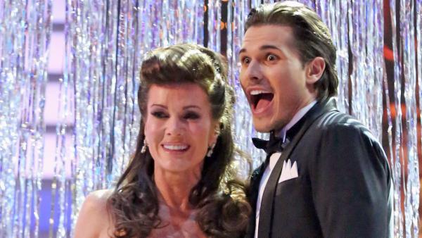 Lisa Vanderpump and her dance partner Gleb Savchenko appear on Dancing With The Stars on April 2, 2013. - Provided courtesy of ABC Lisa Vanderpump and her dance partner Gleb Savchenko appear on Dancing With The Stars on April 2, 2013. - Provided courtesy of ABC