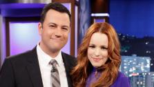 Rachel McAdams appears with Jimmy Kimmel on Jimmy Kimmel Live on April 8, 2013. - Provided courtesy of ABC