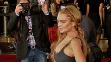 Lindsay Lohan wore a Game of Thrones braided hairstyle at the Scary Movie 5 premiere in Los Angeles on April 11, 2013. - Provided courtesy of OTRC